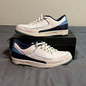 Air Jordan 2 Retro Low Midnight Navy University Blue White 2016 Size 10